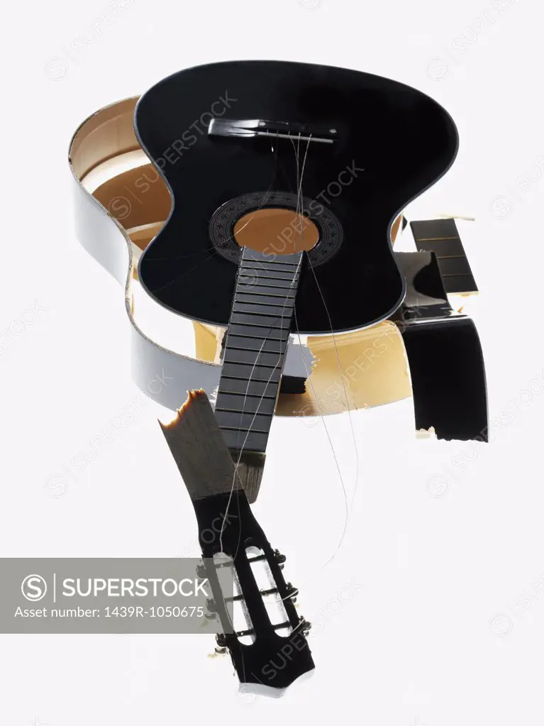 Smashed guitar