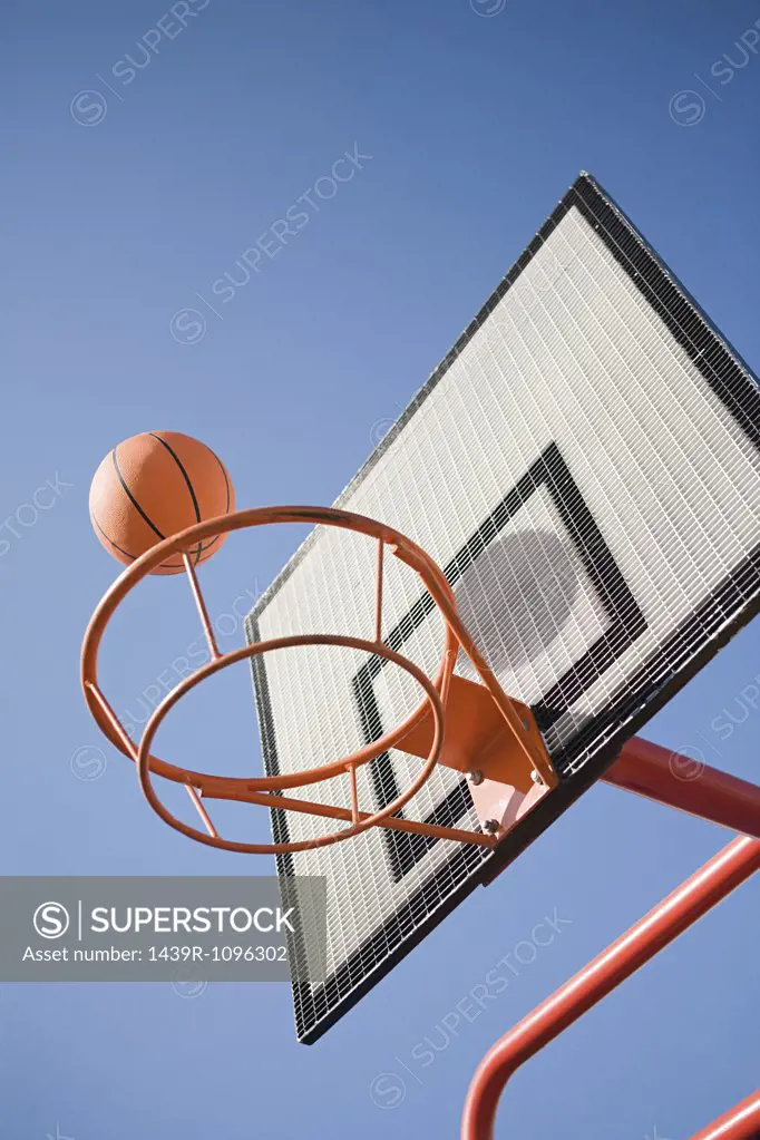 Basketball and hoop