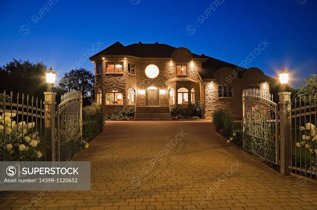 Large house with driveway