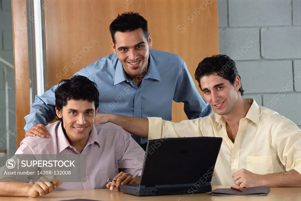 Businessmen with laptop computer