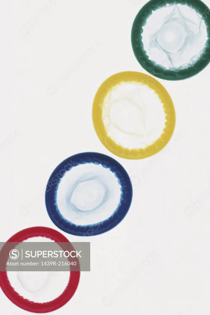 Coloured condoms