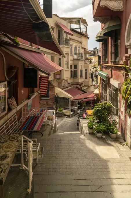 Turkey, Istanbul, Residential buildings along street