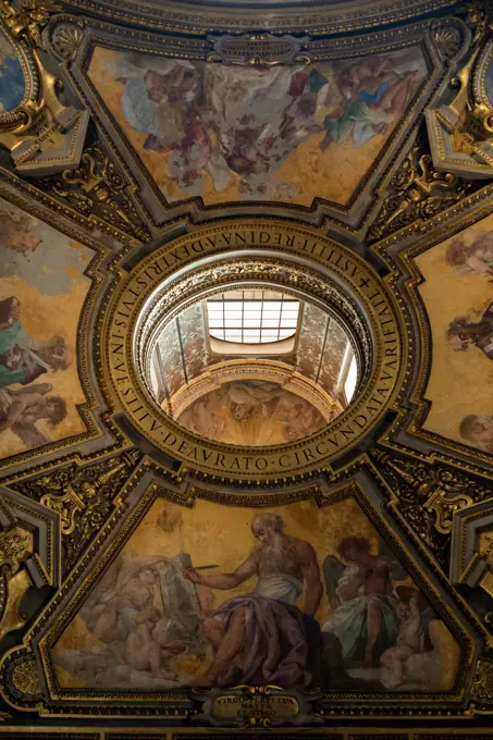 Italy, Rome,�Fresco�on ceiling in Basilica of Saint Mary Major