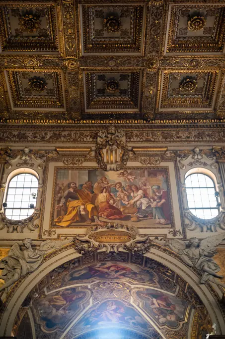 Italy, Rome,�Fresco in Basilica of Saint Mary Major