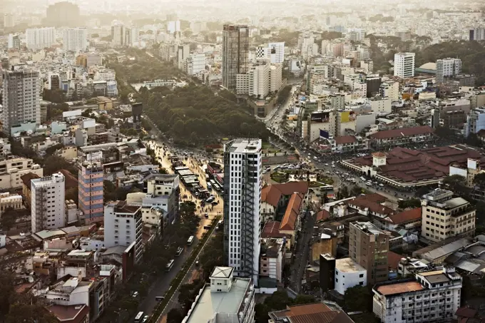 Aerial view of Ho Chi Minh City, Vietnam