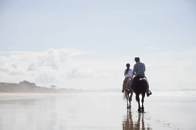 Horse riding, Pakiri Beach, Auckland, New Zealand