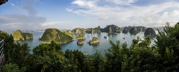 View of Ha Long Bay from Sim Soi Island, Vietnam