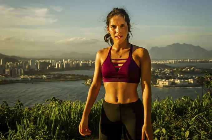 Runner training, Rio de Janeiro, Brazil