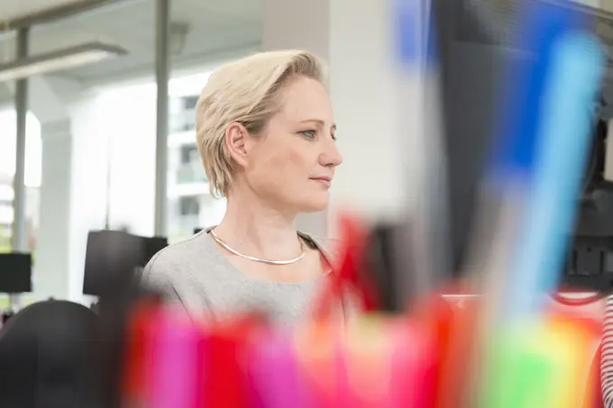 Woman working at computer