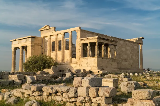 Greece, Athens, Exterior of Erechtheion