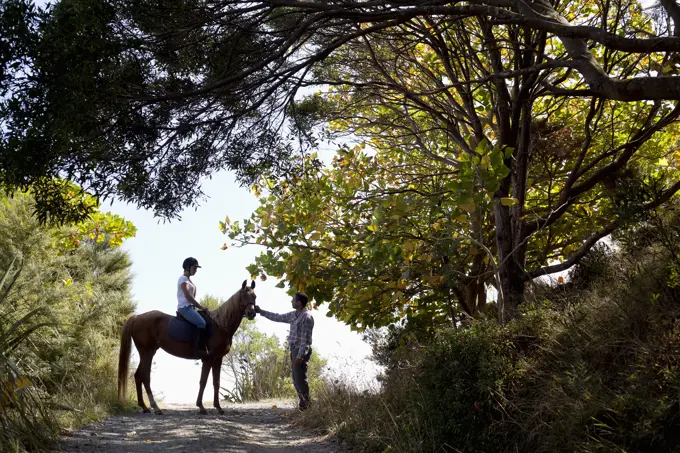 Horse riding, Pakiri Beach, Auckland, New Zealand