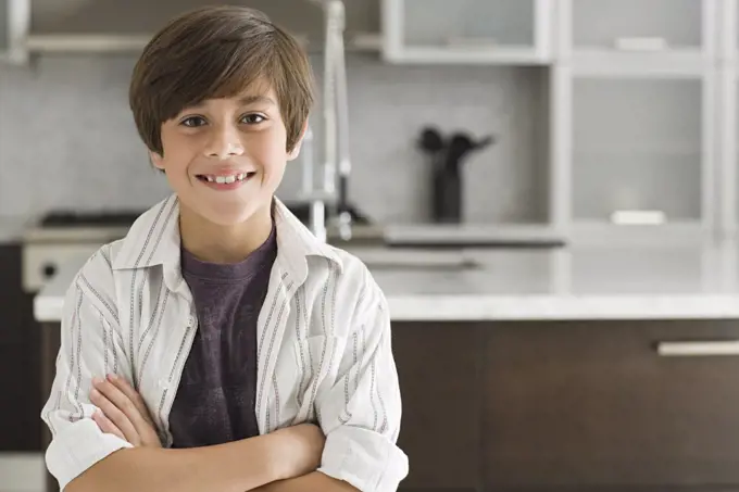 Portrait of a smiling hispanic boy