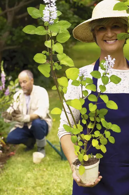 Couple in a garden