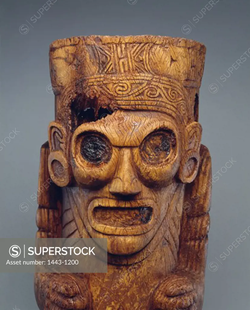 Zemi (Idol) Urn  Taino Culture Pre-Columbian Wood Santo Domingo, Garcia Arevado Foundation