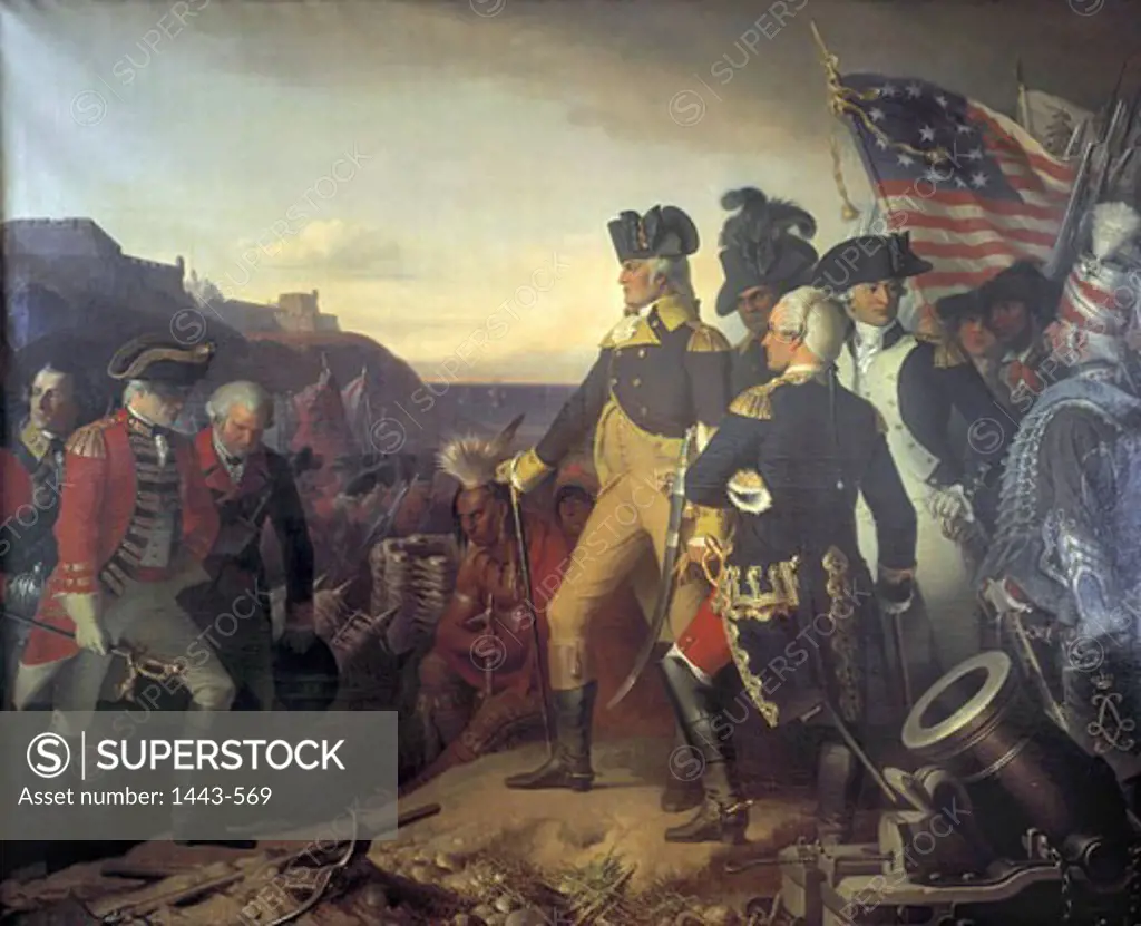 Washington Enforces the Surrender at Yorktown, 1781 1861 Eugene Hess (1824-1862 German) Oil on canvas Maximilianeum Foundation, Munich, Germany