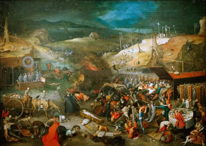 Triumph of Death 1597 Jan Bruegel the Elder (1568-1625/Flemish) Oil on Canvas Landesmuseum Joanneum, Graz, Austria