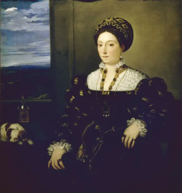 Eleonora Gonzaga della Rovere  1536 Titian (ca.1485-1576 Italian) Oil on canvas Galleria degli Uffizi, Florence, Italy