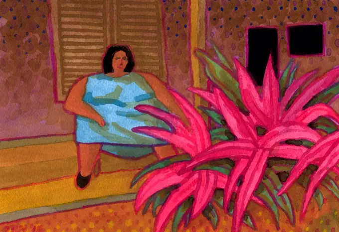 Cuban Porch  John Newcomb, Watercolor, 2015