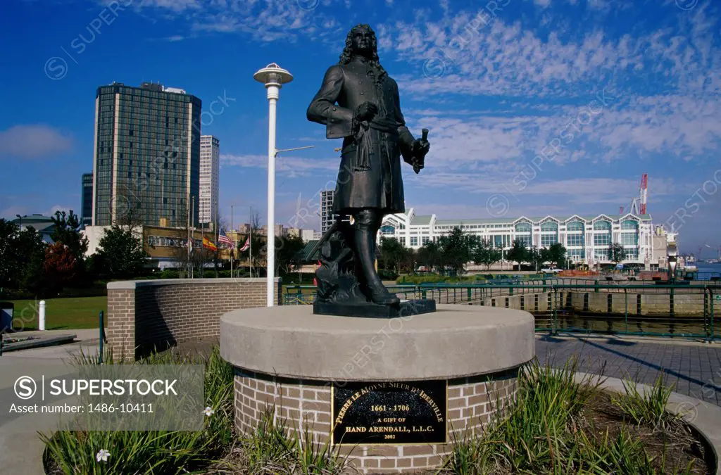 Pierre d'Iberville Statue Cooper Riverside Park Mobile, Alabama, USA