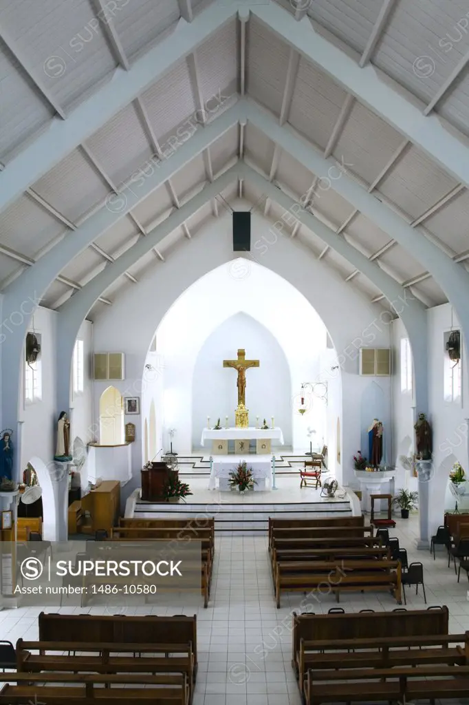 Interior of a church, Philipsburg, St. Maarten