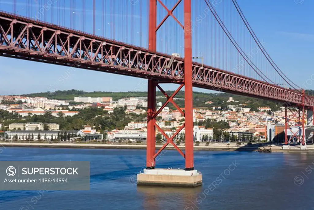 25th of April Bridge over the Tejo River, Lisbon, Portugal, Europe