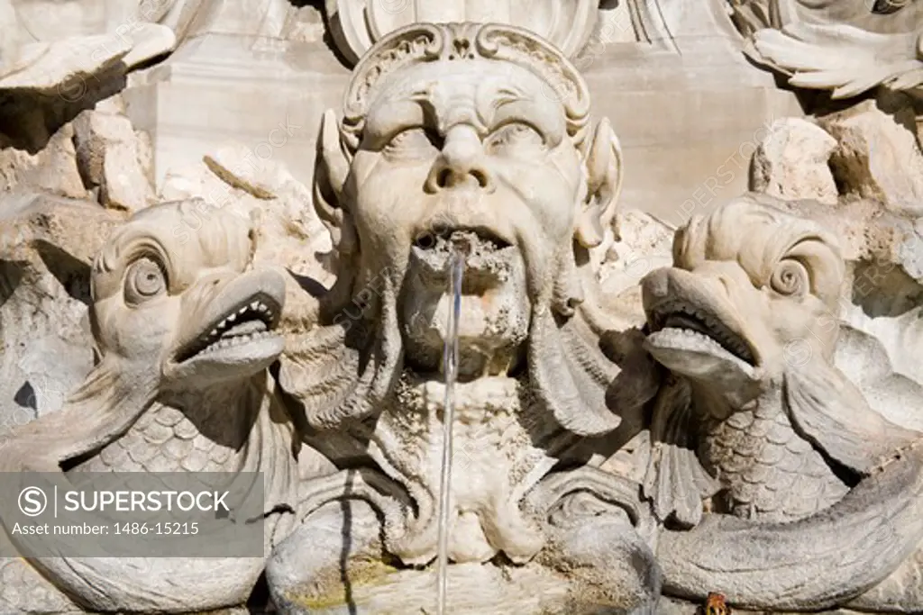 Fountain in Piazza della Rotonda, Rome, Italy, Europe