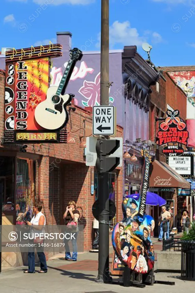 View of the Broadway Street, Nashville, Tennessee, USA