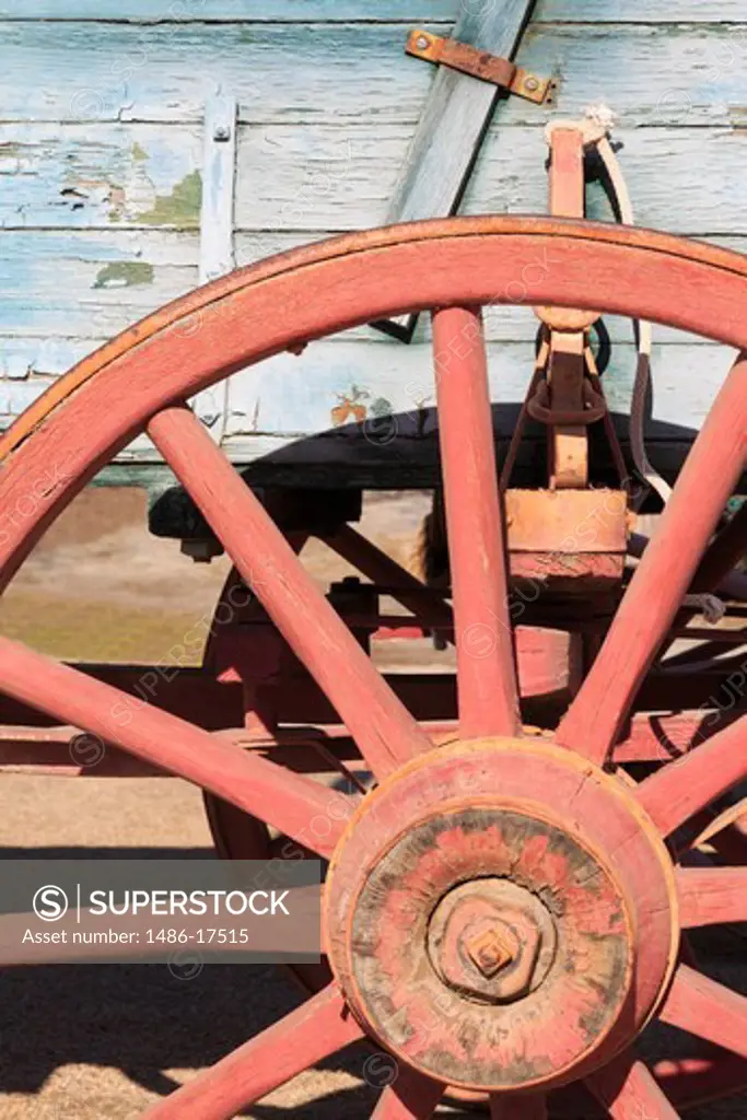 USA, Arizona, Yuma, Yuma Quartermaster Depot State Historic Park, Wagon