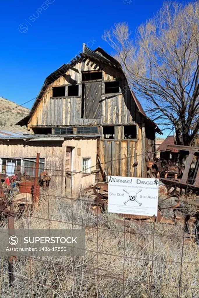 USA, Arizona, Jerome, Gold King Mine and Ghost Town, Old house