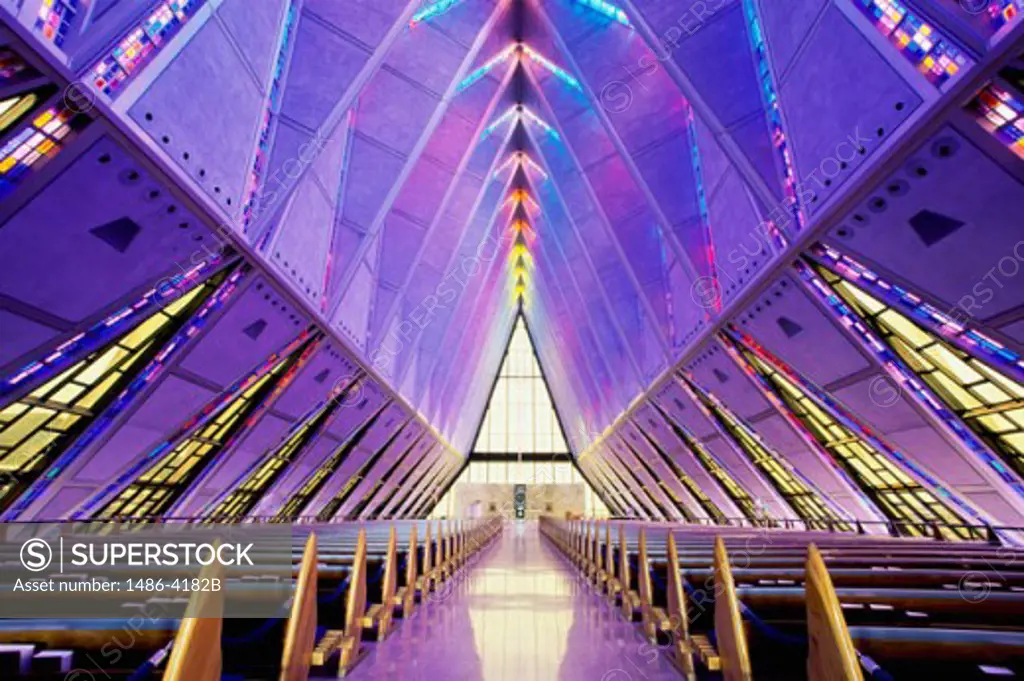 Cadet Chapel U.S. Air Force Academy Colorado Springs, Colorado, USA