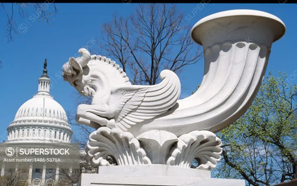 USA, Washington DC, Capitol Building, sculpture