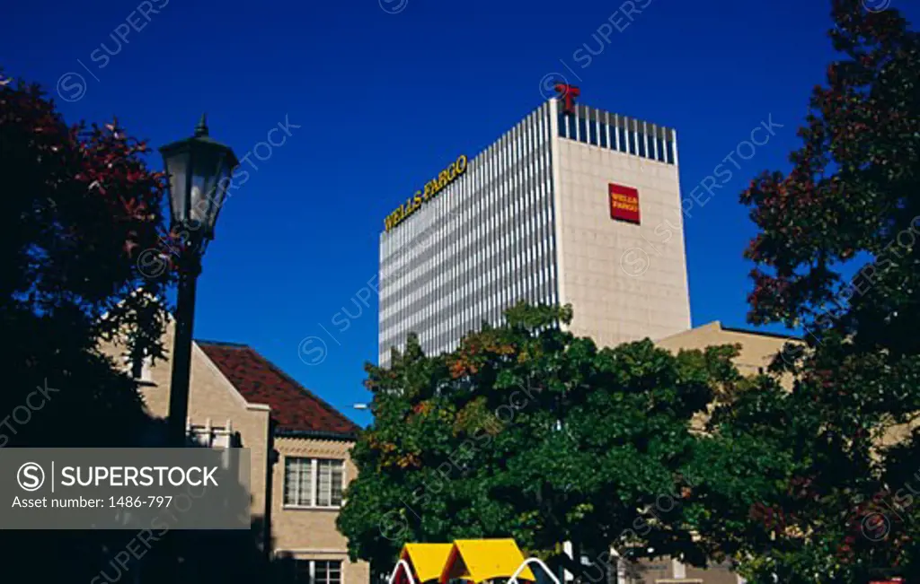 Low angle view of an office building, Wells Fargo Tower, Lubbock, Texas, USA