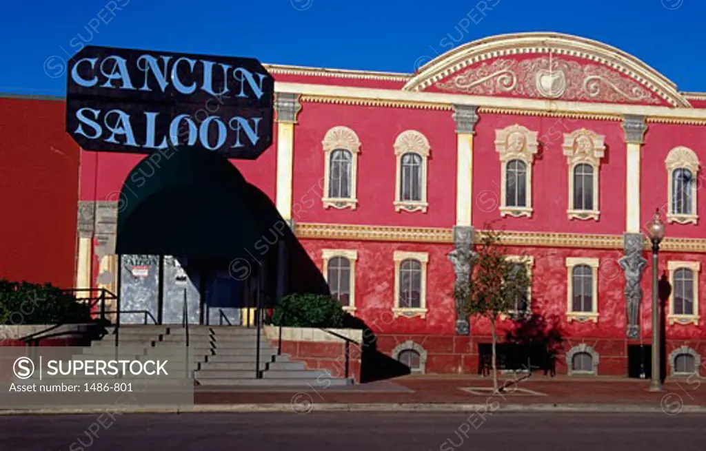 Facade of a restaurant, Cancun Saloon, Lubbock, Texas, USA