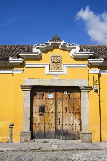 Facade of a building, Antigua, Guatemala