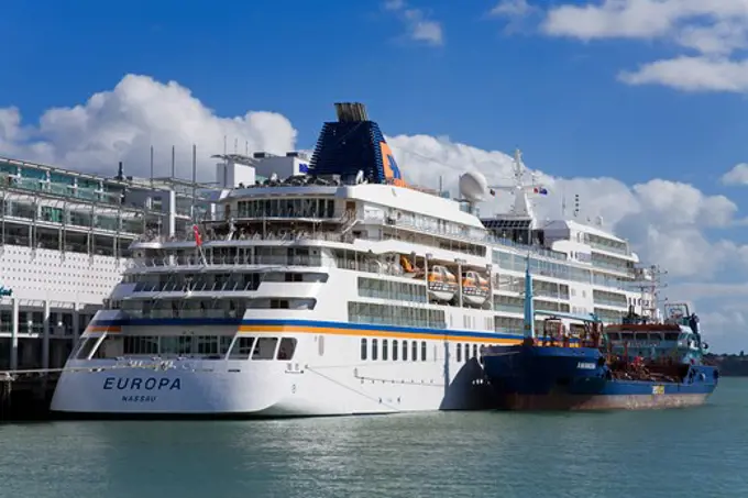 Cruise ship at Princes Wharf, Auckland, North Island, New Zealand