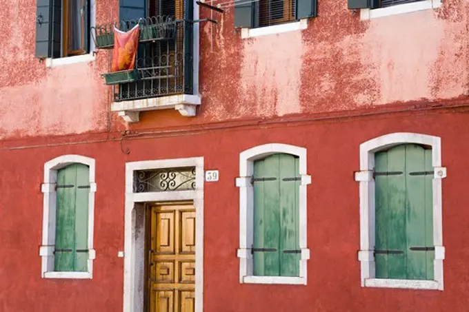 House on Murano Island, Venice, Italy, Europe