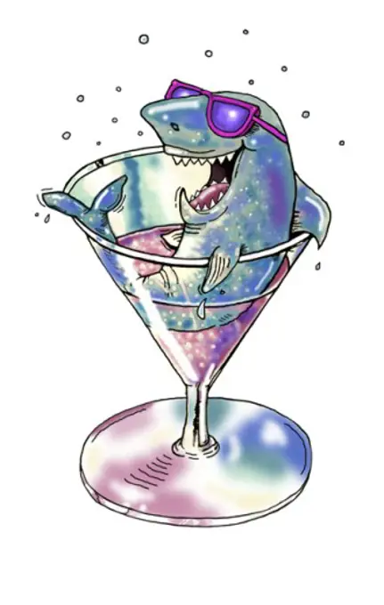 Shark in a Glass  2003 Linda Braucht (20th C. American) Computer graphics 