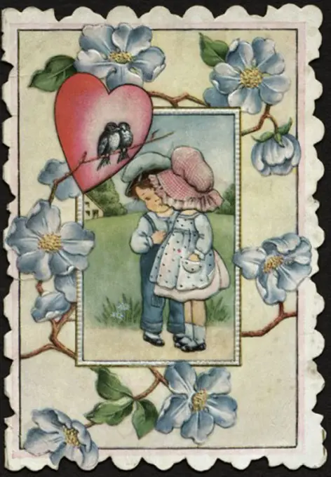 Love Birds  Postcard Private Collection