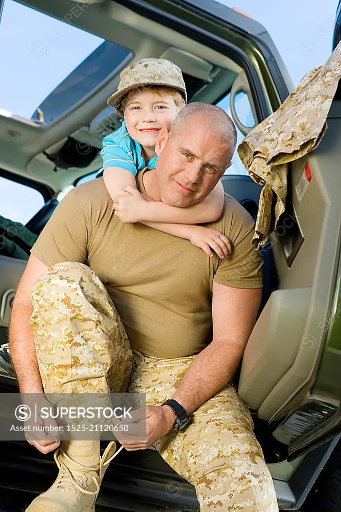 Military Dad Preparing to Ship Out