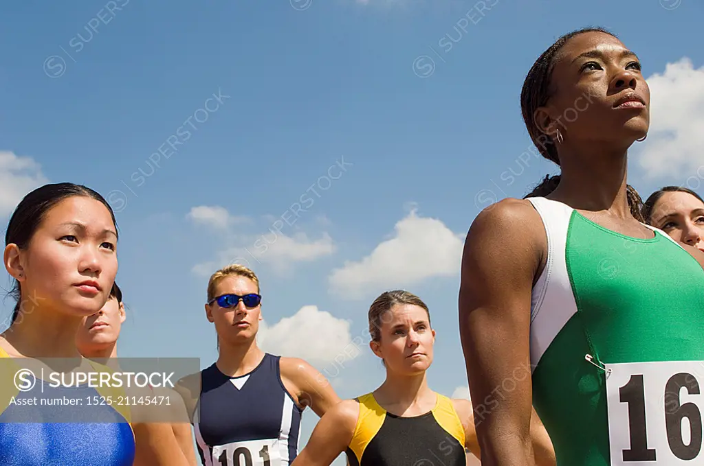 Group of female track athletes