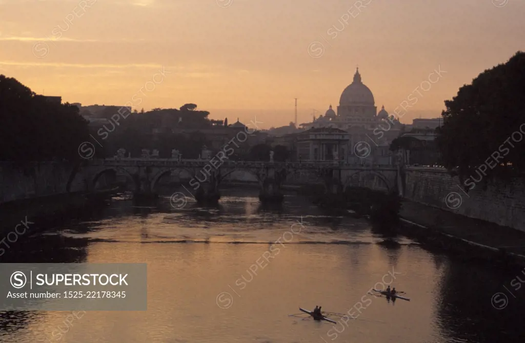 Boating on a Canal in the Vatican City