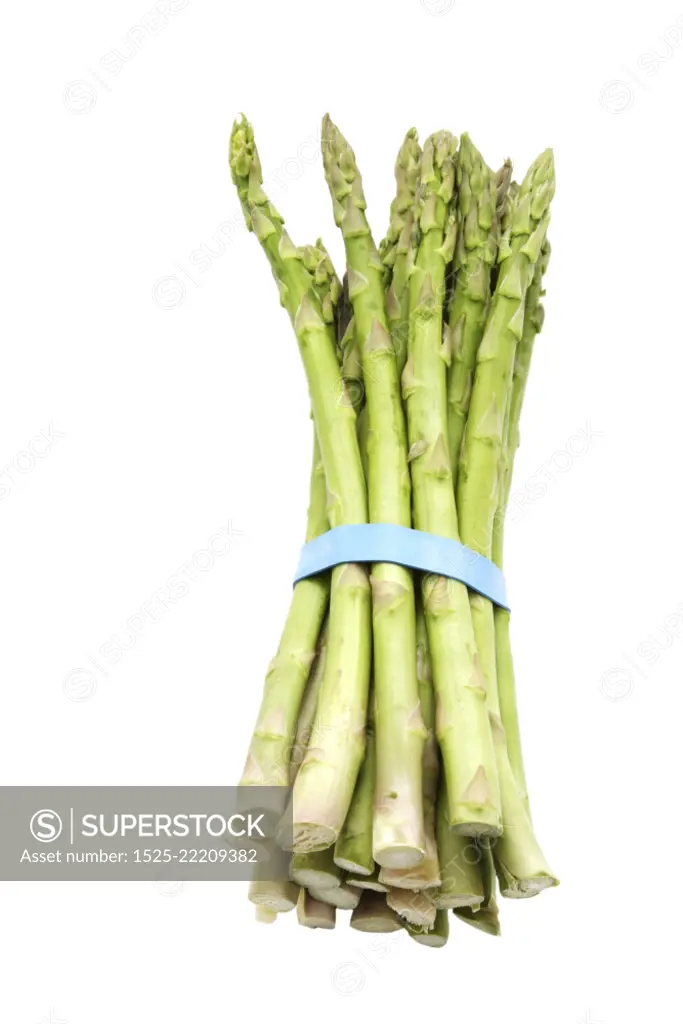 A bunch of green asparagus (isolated white)