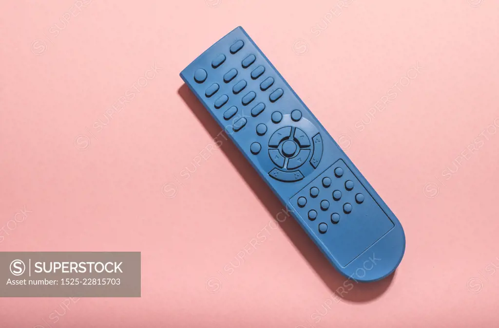 TV remote unicolor colored. Blue color