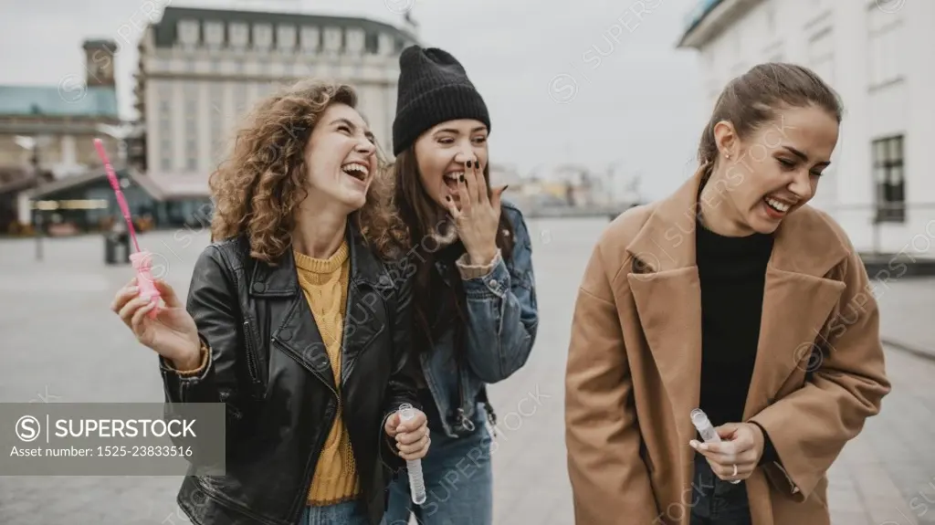 pretty young girls having fun together 3