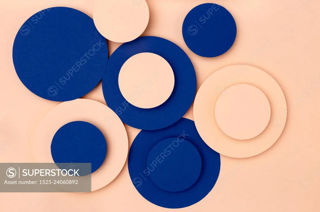 blue peach paper circles background. High resolution photo. blue peach paper circles background. High quality photo