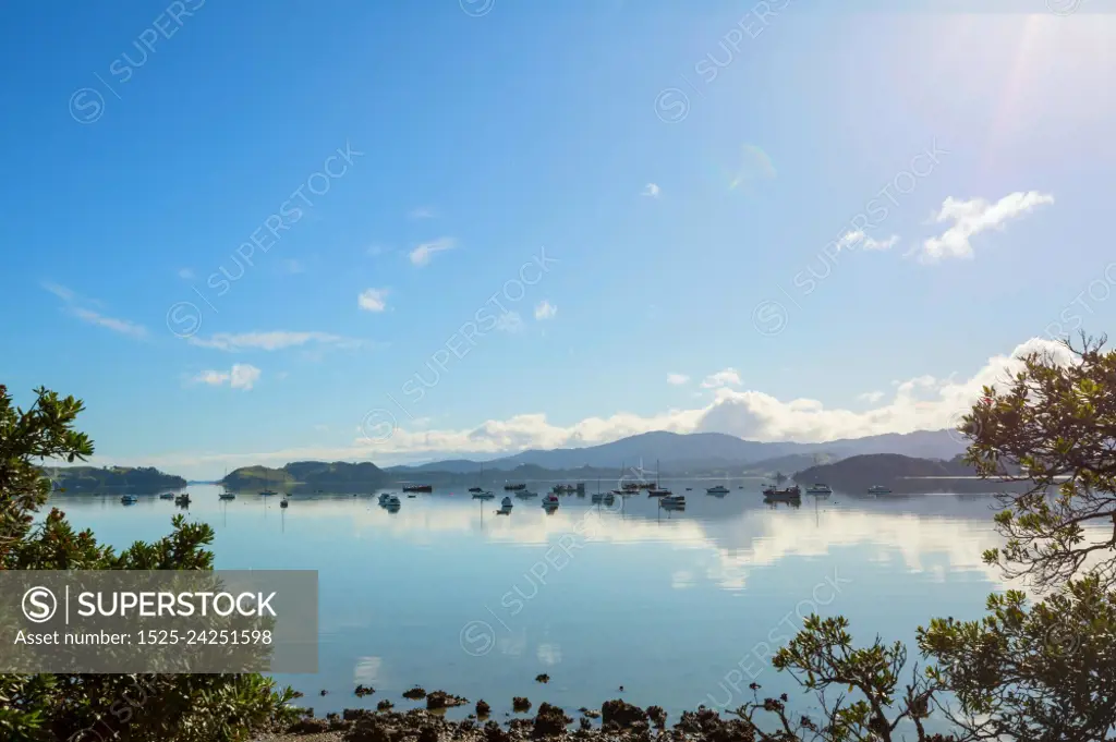 Beautiful landscapes it the Ocean Beach, New Zealand. Inspiring natural and travel background