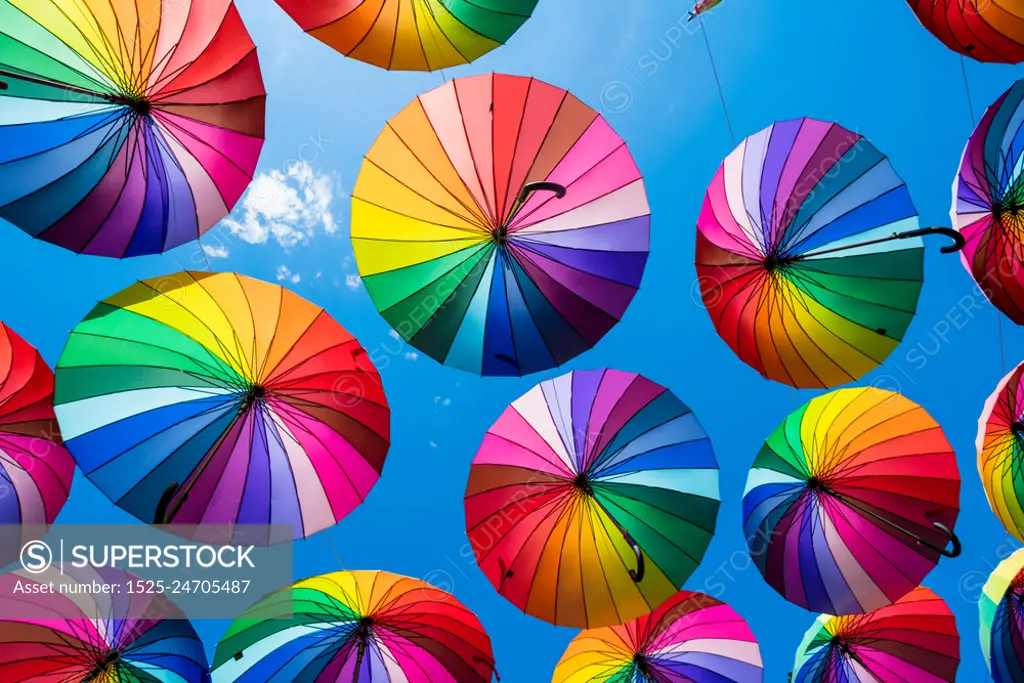 Rainbow umbrella colorful rainbow