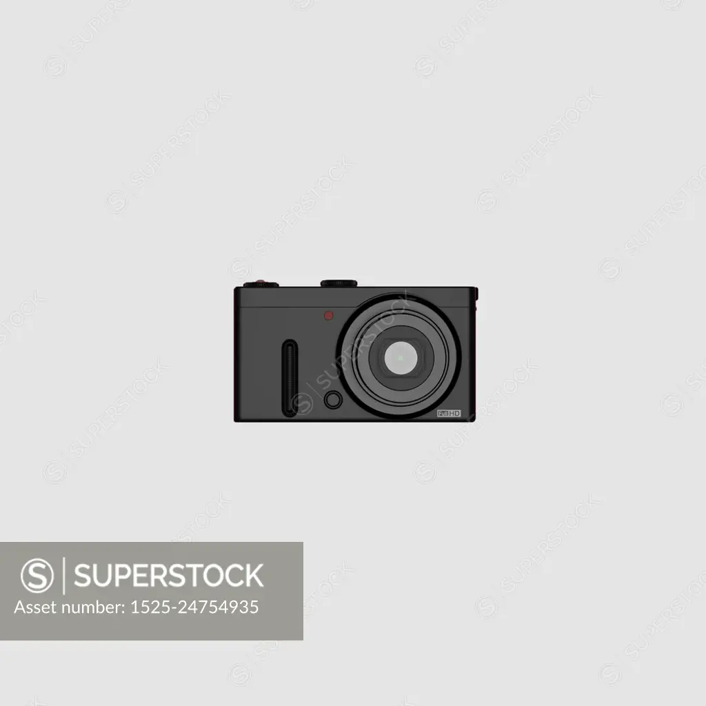 3d rendering camera minimal style black and white color