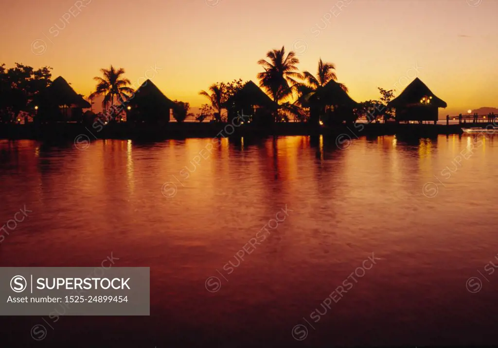 Overwater Bungalows in Tahiti