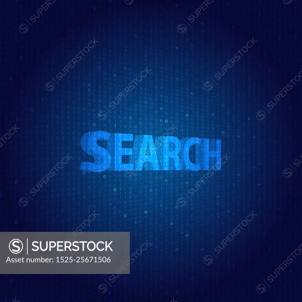 Search in a network on a technological background. . Search in a network on a technological background. Vector illustration .